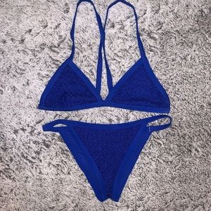 Blue Crochet Bikini Set